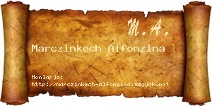 Marczinkech Alfonzina névjegykártya